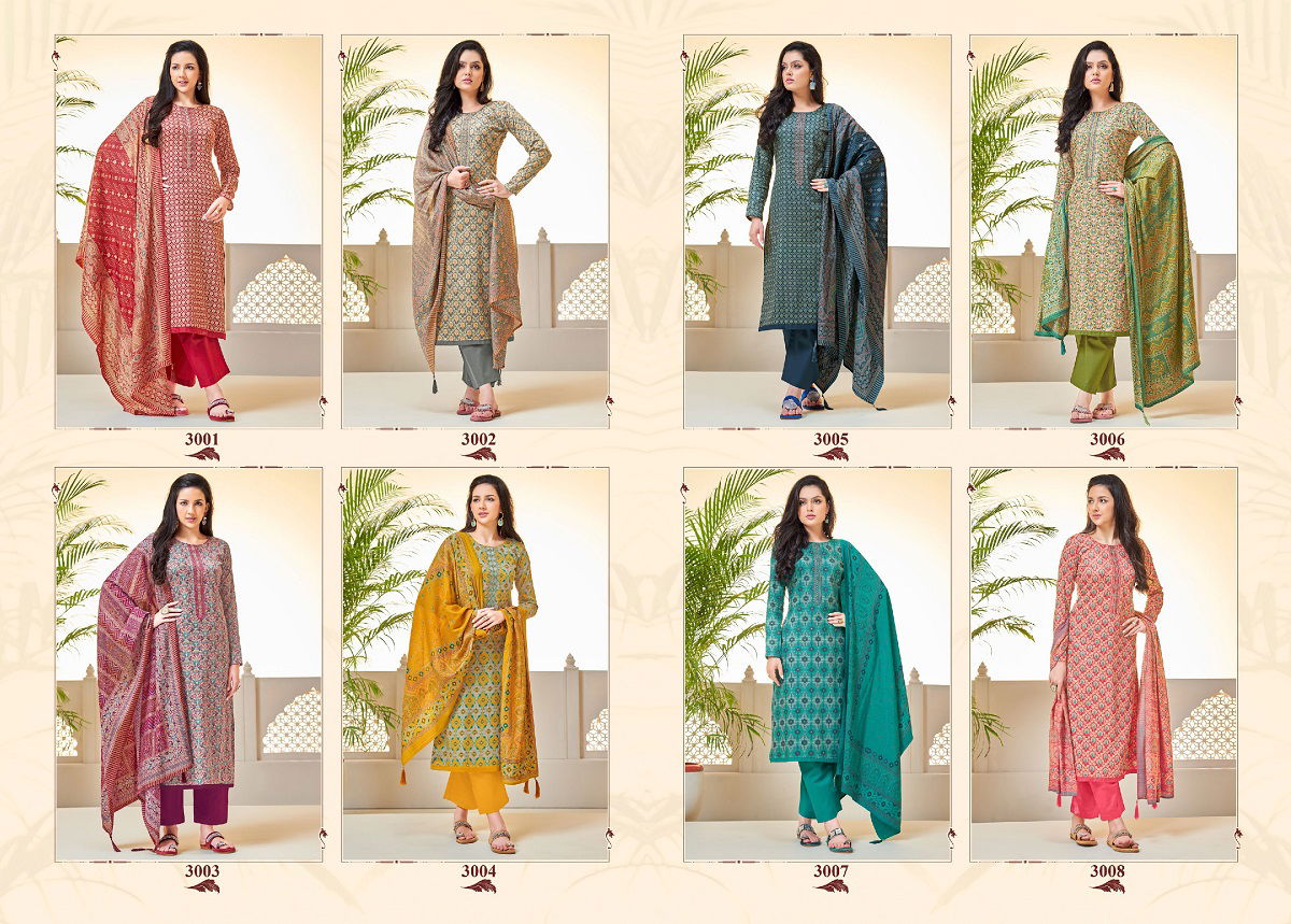 Suryajyoti Kalki Vol 3 Printed Jam Satin Dress Material
